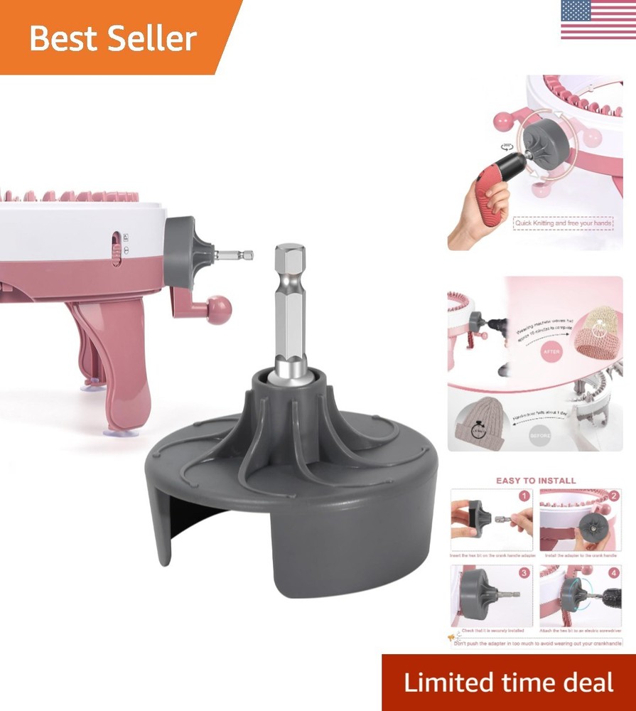 Knitting Machine Adapter, Quick Knit Replaceable Crochet Machine Adapter with...