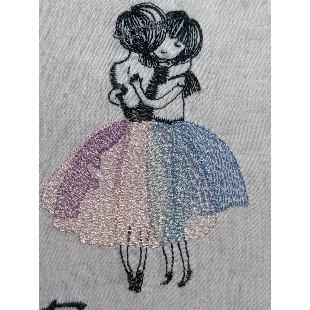 Embroidered Sisters Forever Picture Frame