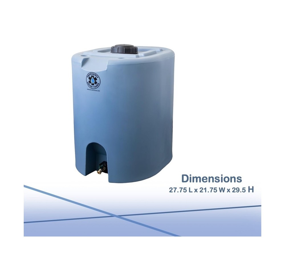 55 Gallon Stackable Emergency Water Storage Tank for Long-Term Drinking Water...