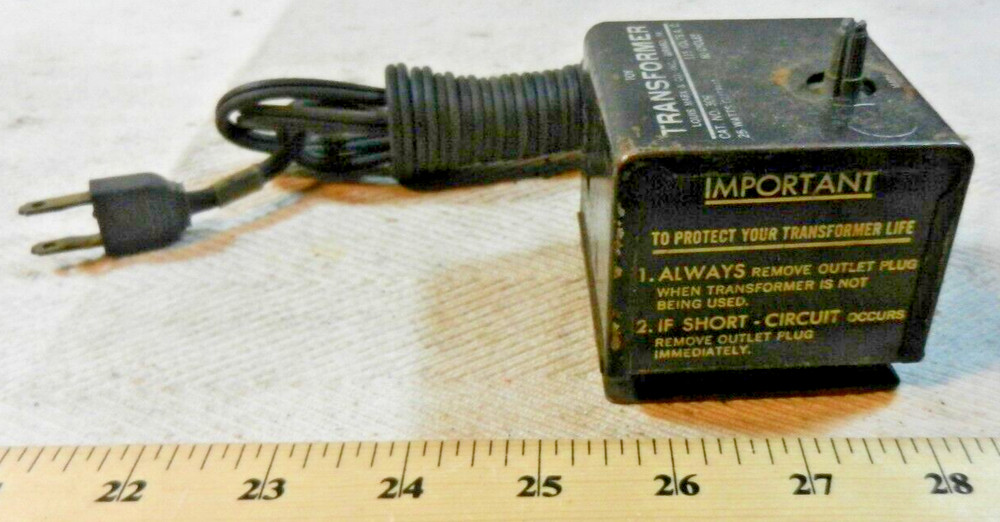 Marx 309 Vintage Transformer 25-Watt--Untested Needs Control Knob