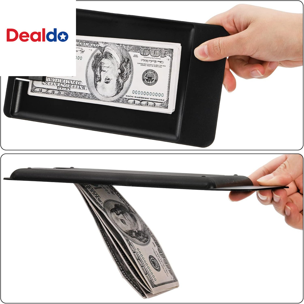 20 Pack Check Holders, Black Plastic Tip Trays, Restaurant Check Presenters, Gue
