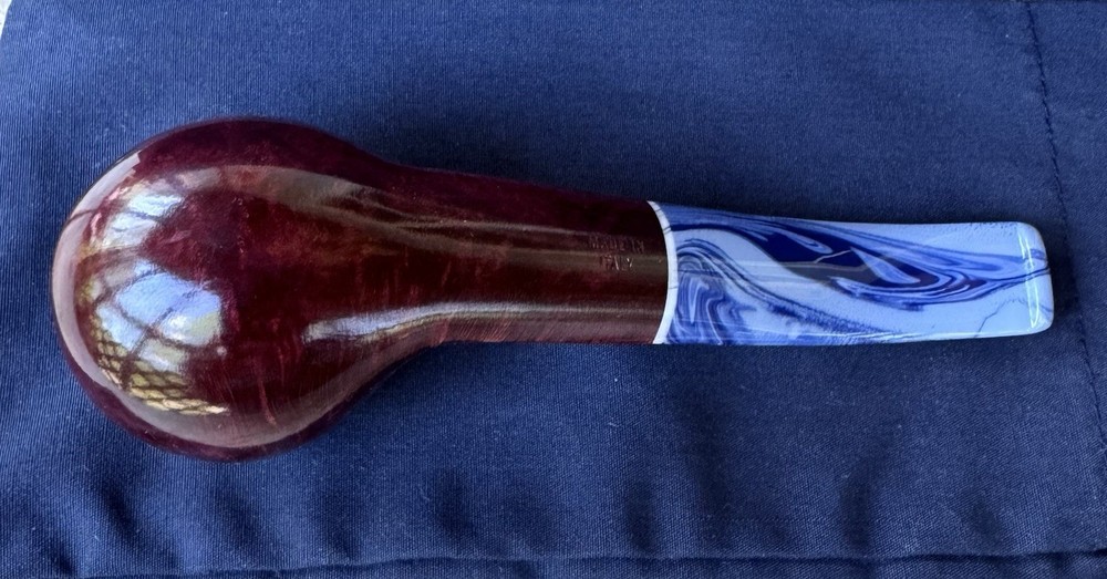 Savinelli Oceano Smooth Bent Rhodesian (673 KS) 6mm Filter Pipe - New