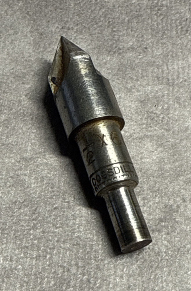 Cogsdill 1/2" 60 Degree HSS Countersink Drill Bit Metalworking Tool