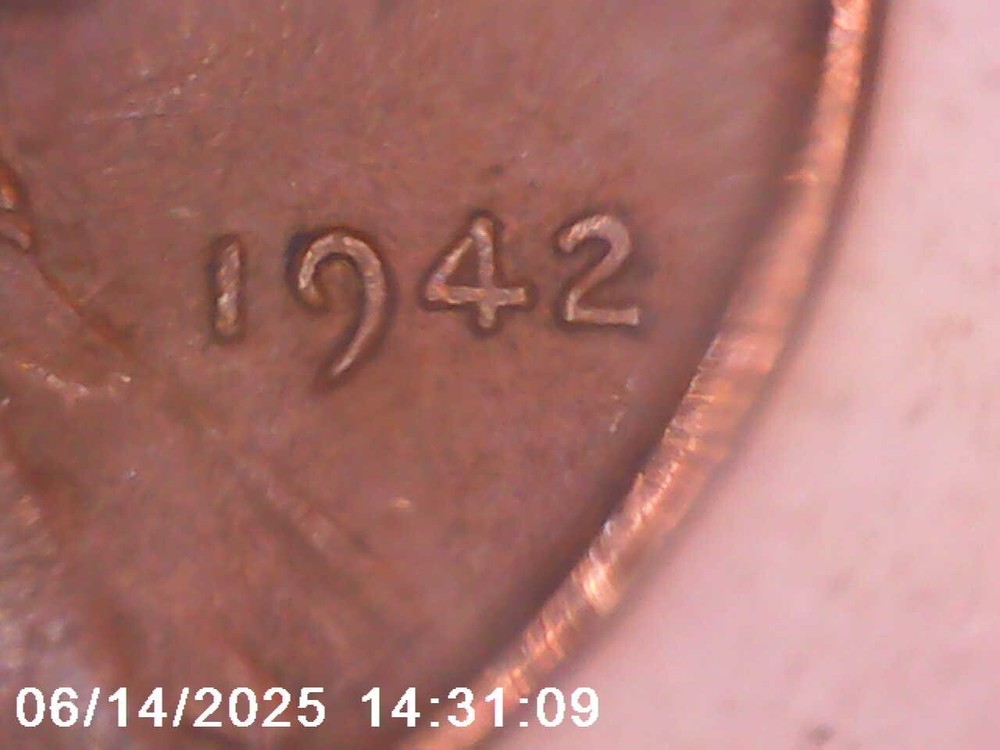 1942 Lincoln Wheat Cent Error on Reverse