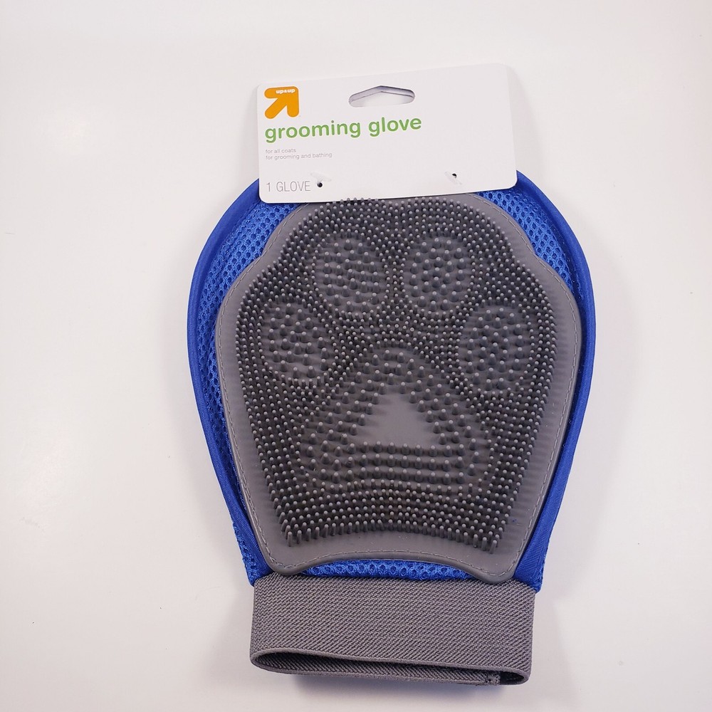 2 Pack Pet Grooming Tool pet bath mitt Two Sided brushing combing comb - Up&Up