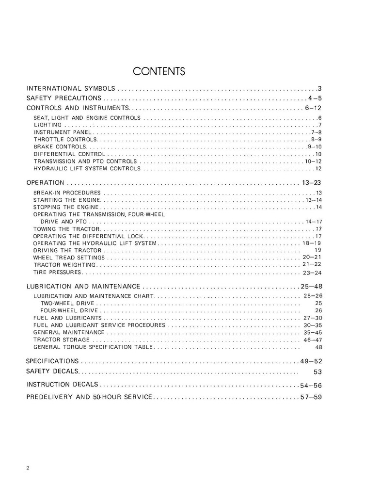 Tractor OPERATOR INSRUCTION MAINTENANCE MANUAL FITS FORD 1510 TRACTOR