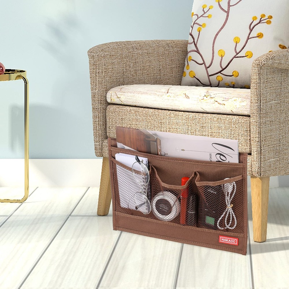 Bedside Storage Organizer, Remote Control Holder, Bed Pockets Bedside Caddy S...