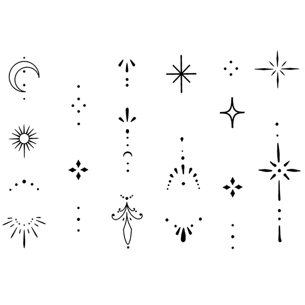 INKARTLINK Tattoo Tech, 2 Sheets Medium Semi Medium, Fresh small design 1