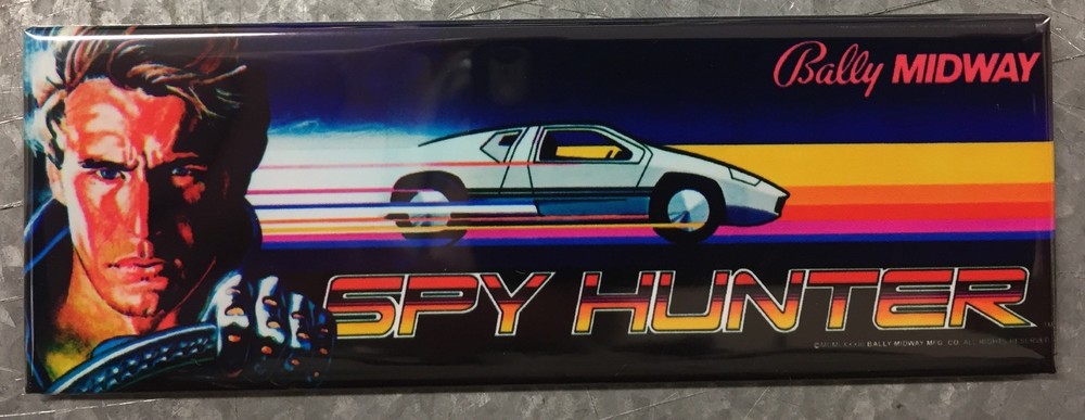 Spy Hunter Arcade Game Marquee Fridge Magnet