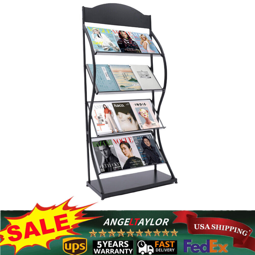 Multi-layer Book Shelf Rack | Floor Storage Display Rack USspaper Comic Display