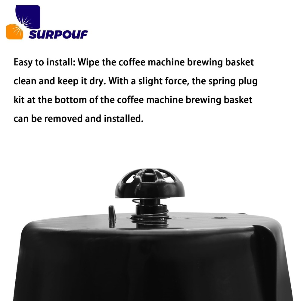 2-Pack Coffee Replacement Brew Basket Spring Loaded Stopper Kits Fits as pic