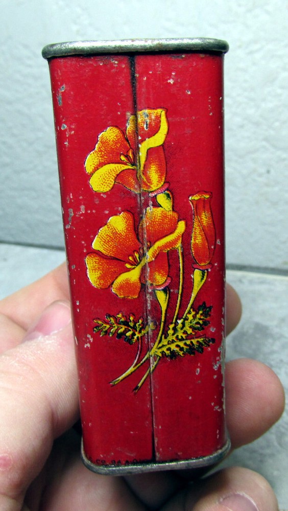vintage JA Folgers Thyme empty 2 oz spice tin, old logo version style, rare!