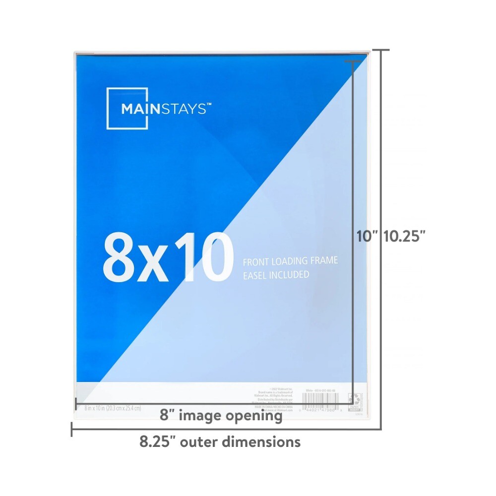 New Mainstays 8x10 Black Format Front Loading Picture Frame Set of 12