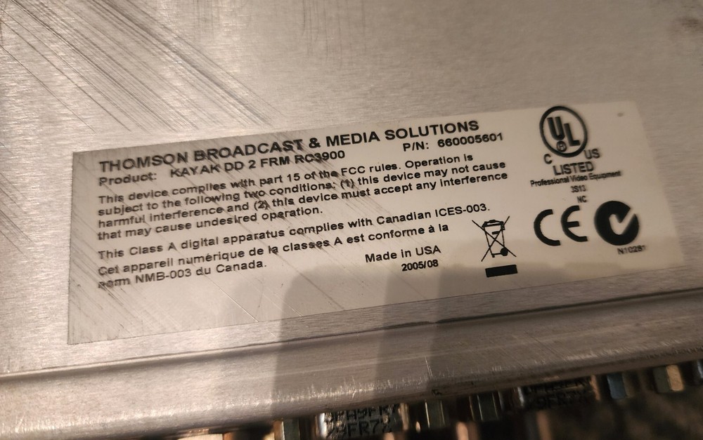 Grass Valley Kayak DD-2 (2M/E Digital Switcher)