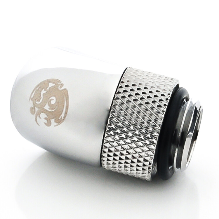 Bitspower G1/4" M/F Fitting, 45 Degree Rotary, Silver