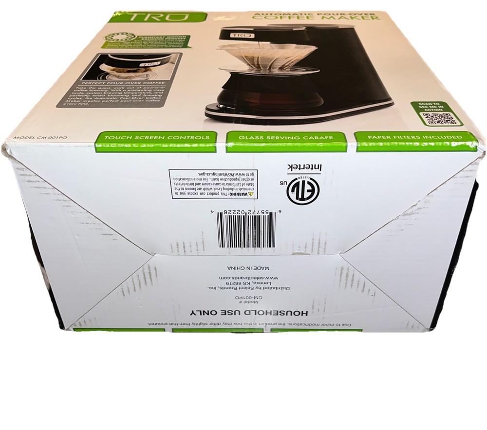 TRU Automatic Pour Over Digital Control Coffee Maker Optimized Brew Program _I2