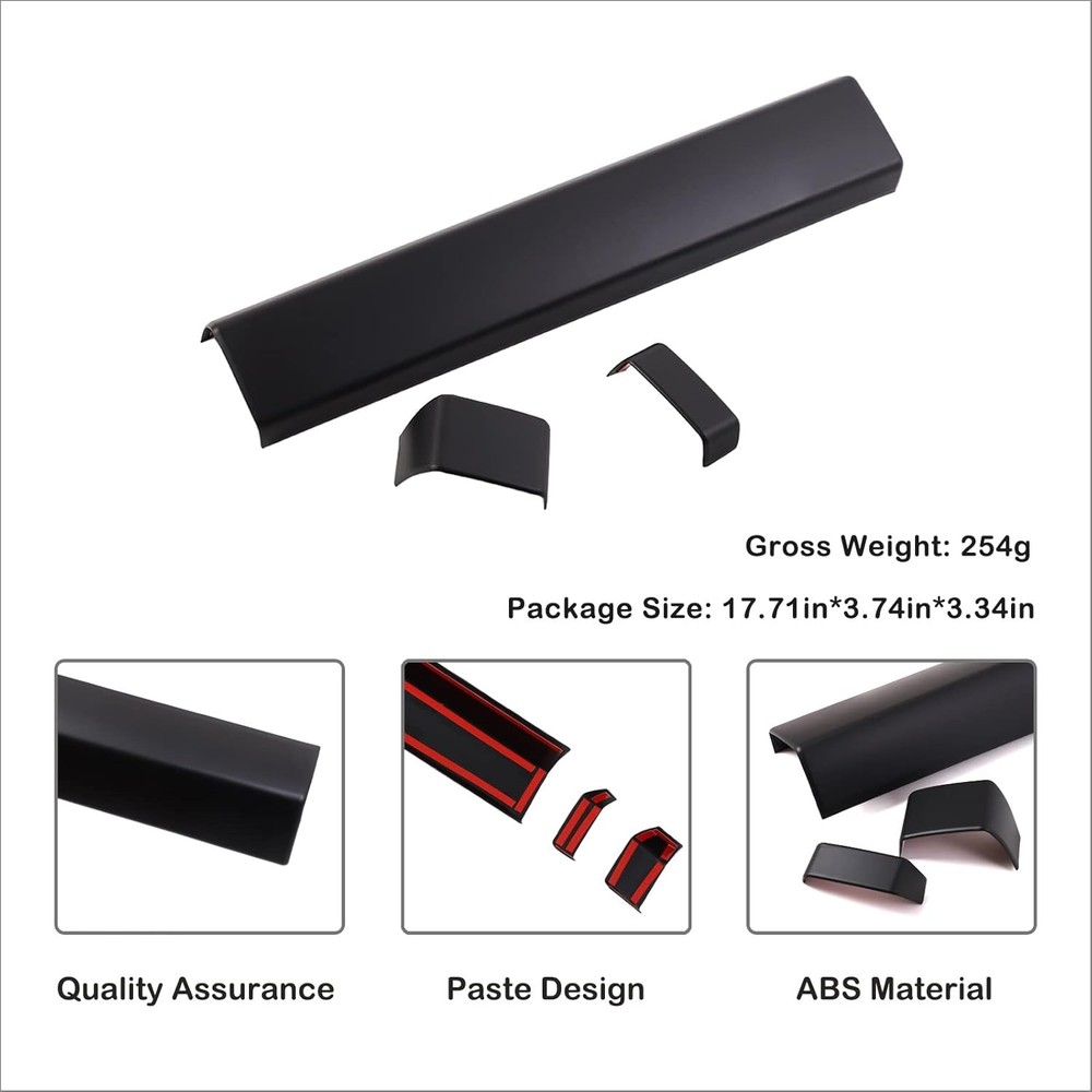 Central Control Dashboard Panel Strips Trim Compatible with Tundra/Matte Black