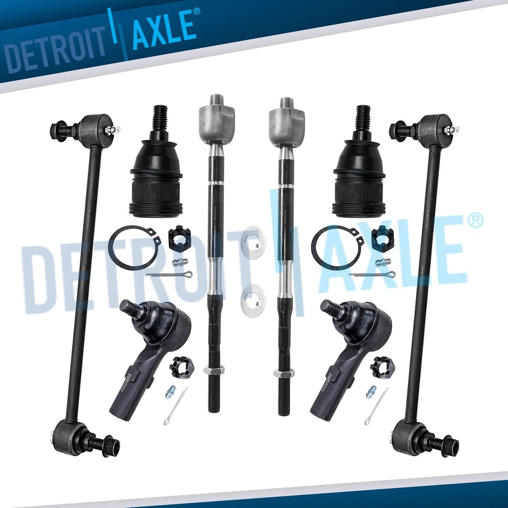 Front Inner Outer Tie Rods Sway Bars Ball Joints for 2011 - 2017 Honda Odyssey