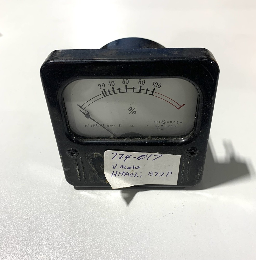 Hitachi S72P Voltmeter / Panel Meter Y8712 100% = 8.65A