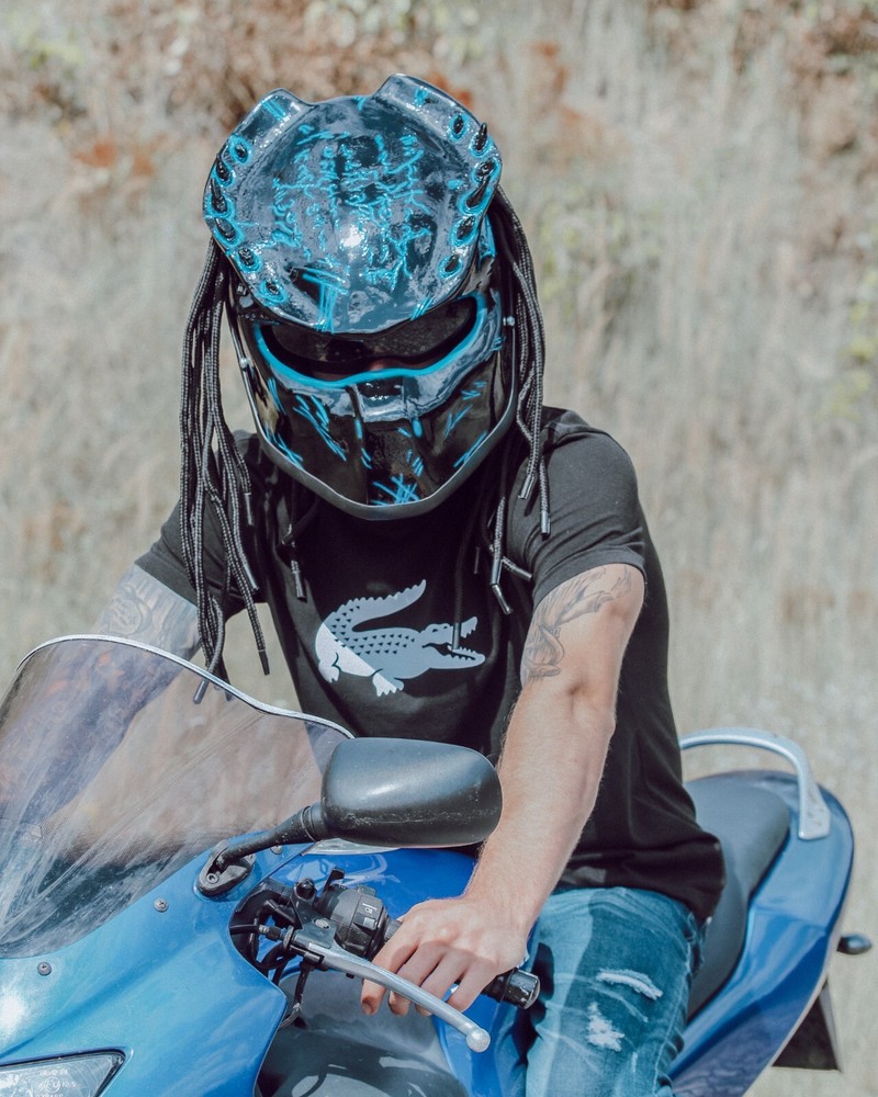 TOP PREDATOR MOTORCYCLE HELMET FIRE STYLE (DOT & ECE CERTIFIED)