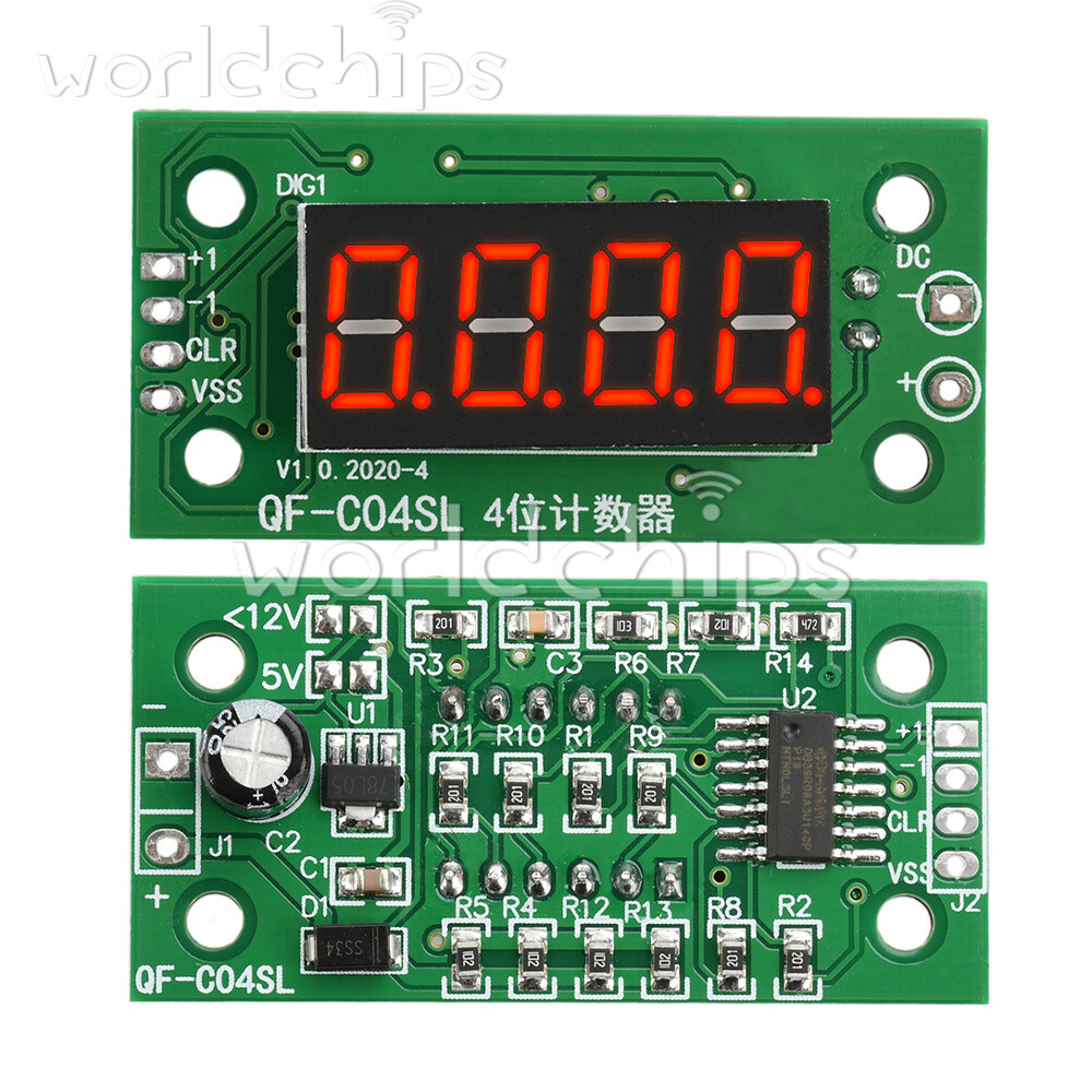 DC4-40V 0-9999 Electronic Digital Counter Module With Power Cut Memory Function