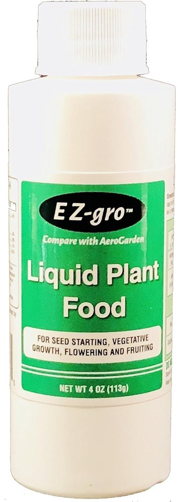 EZ-GRO Hydroponic Nutrients Liquid 4 oz for All Grow Systems