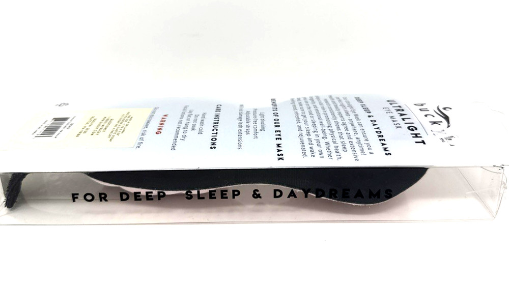 Bucky UltraLight Eye Mask Deep Sleep & Daydreams Light Blocking Adj. Straps