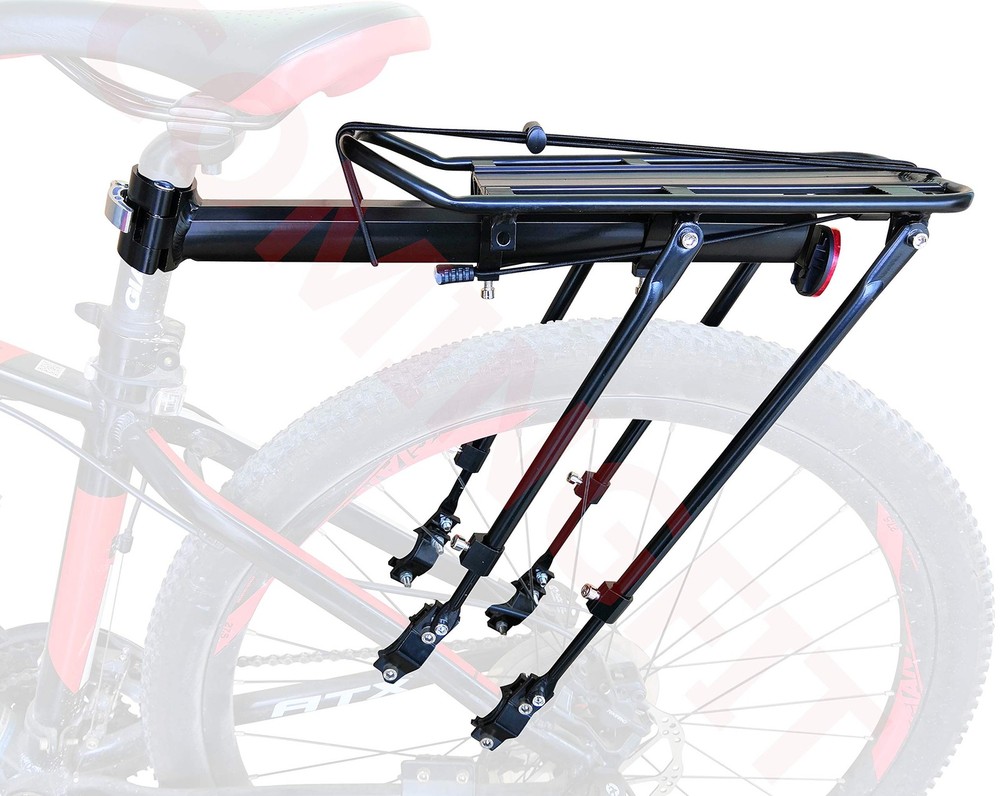 180lbs Capacity Solid Bearings Universal Adjustable Bicycle Luggage Black