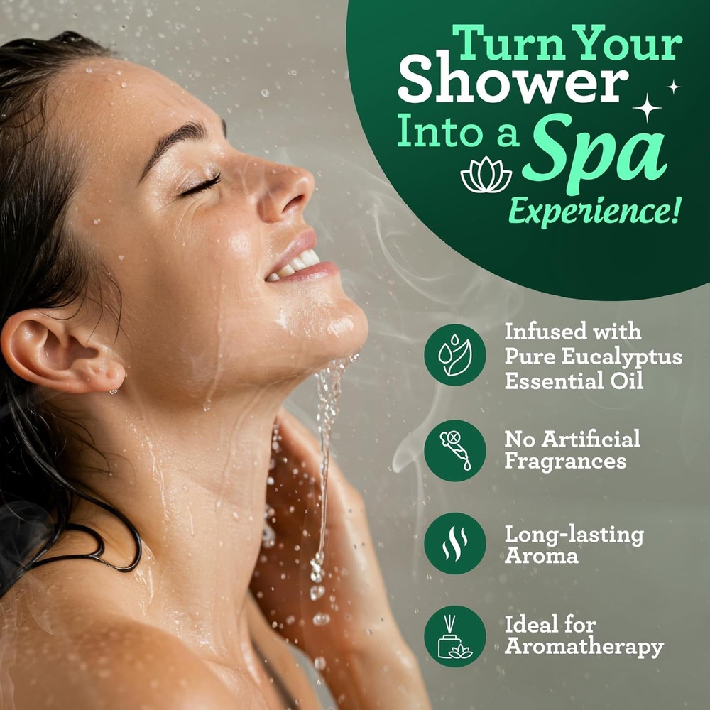 GuruNanda Eucalyptus Vapor Shower Tablets, Clean-Dissolving Aromatherapy Shower