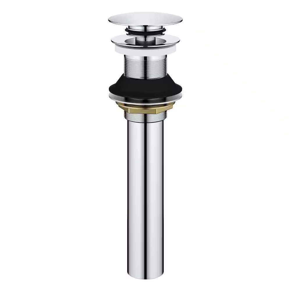 Universal Bathroom Sink Pop-Up Drain in Starlight Chrome