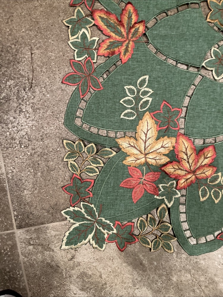Thanksgiving 36” Square Accent table cover / Fall Decor / Cut Outs