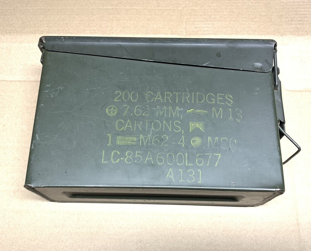 US Military .30 Cal 7.62 Ammo Box Can