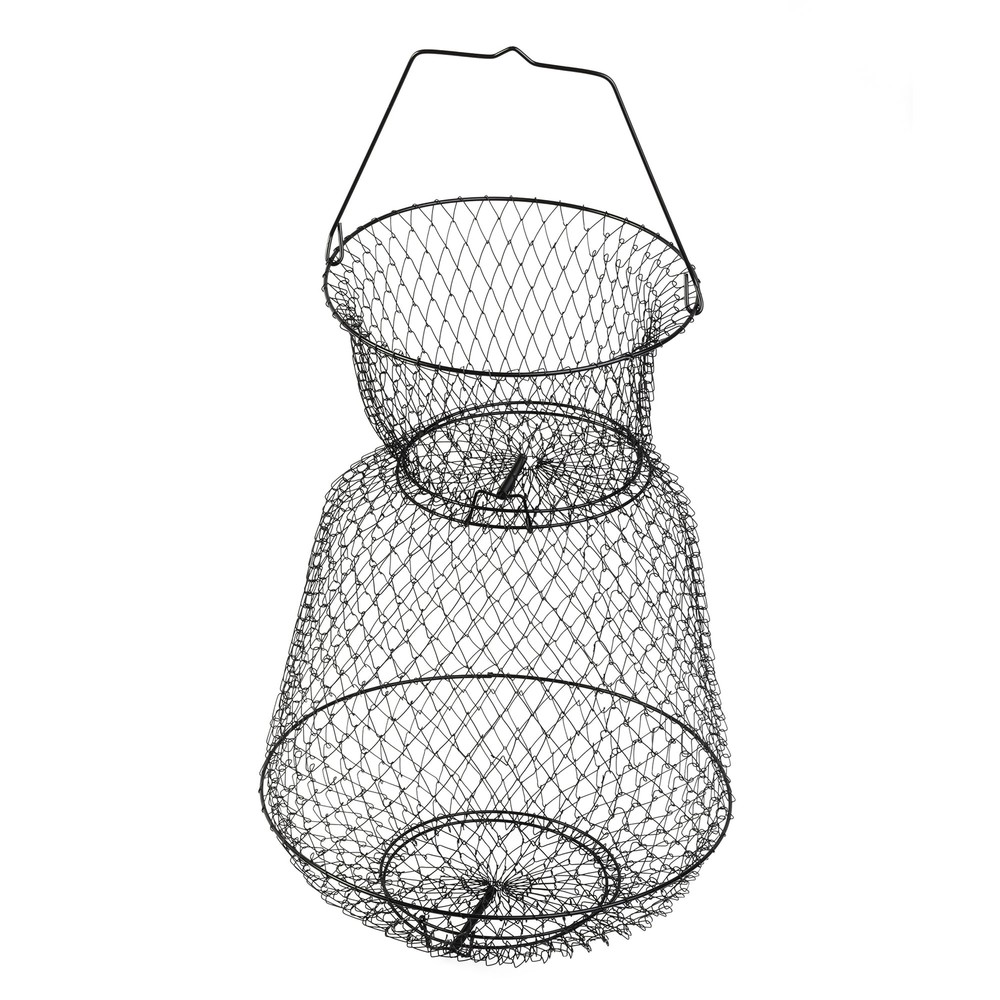 (2 pack) 13" Collapsible Fish Basket，Anodized wire structure