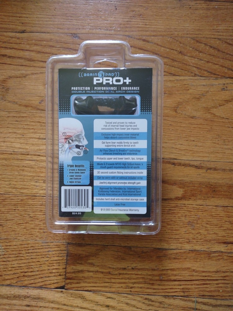 Brain Pad Pro+ Mouthguard - Black/Gray