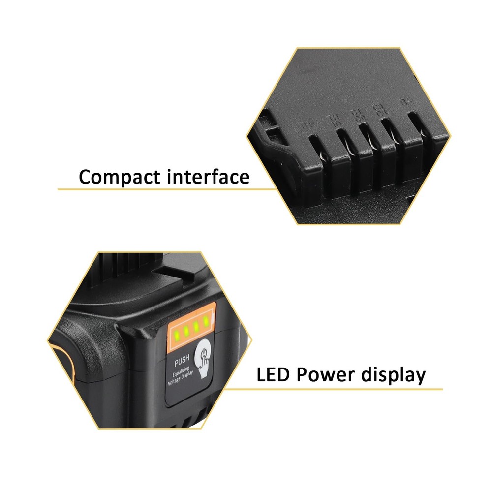 20V 6.0A Replacement Battery for Dewalt DCB200 DCD DCF DCG Power Tools