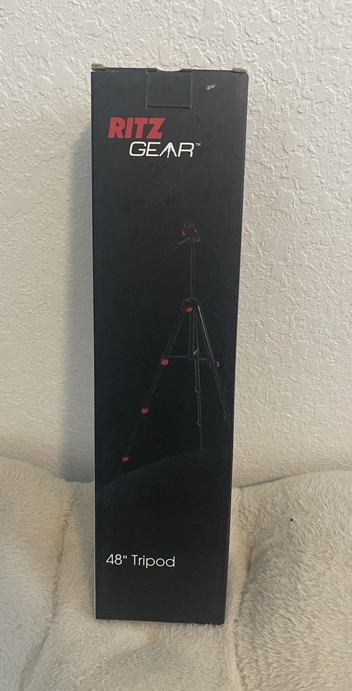 Ritz Gear 48" Height Adjustable Tripod, Black NEW