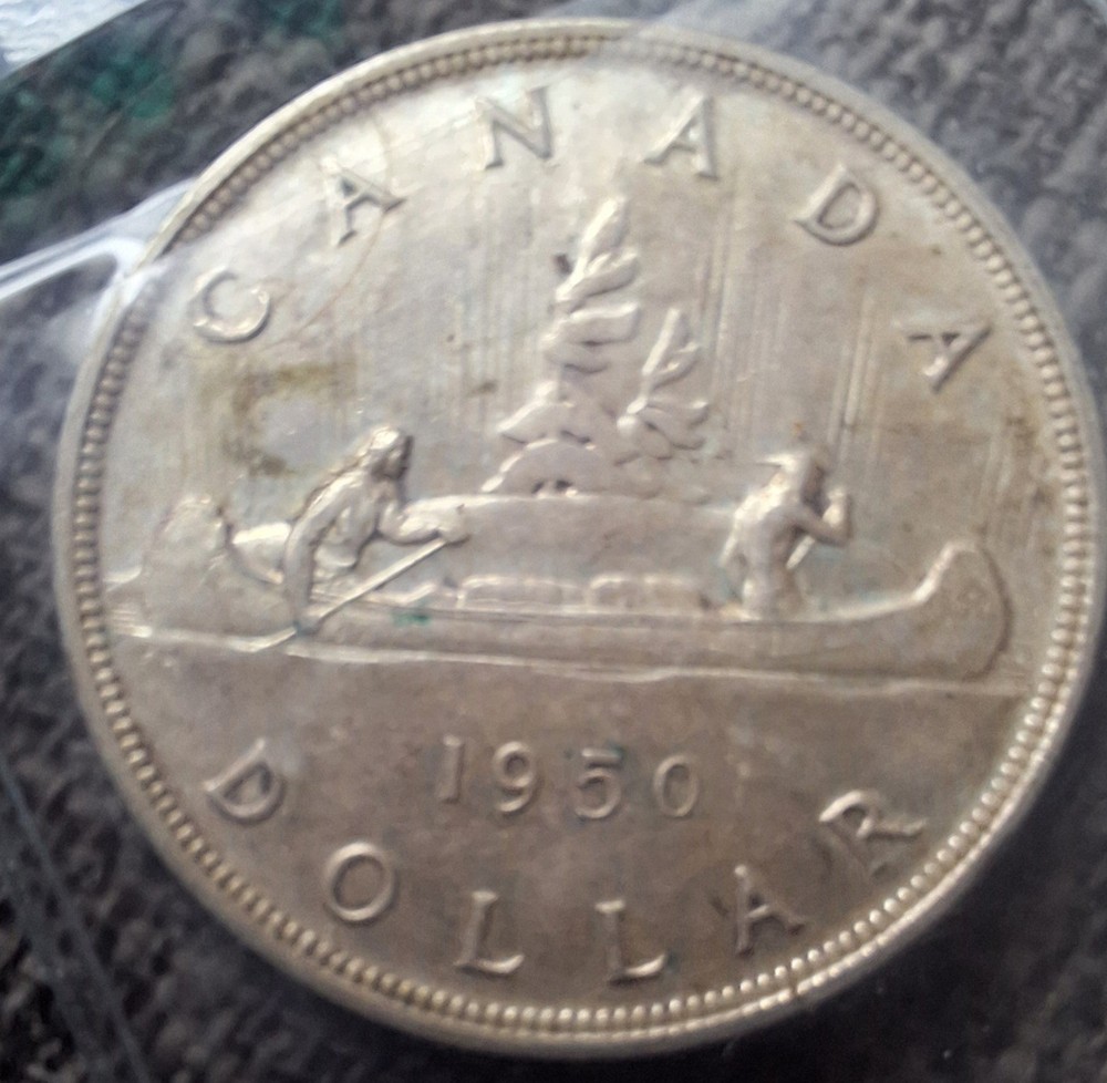 1950 Silver Canda Dollar