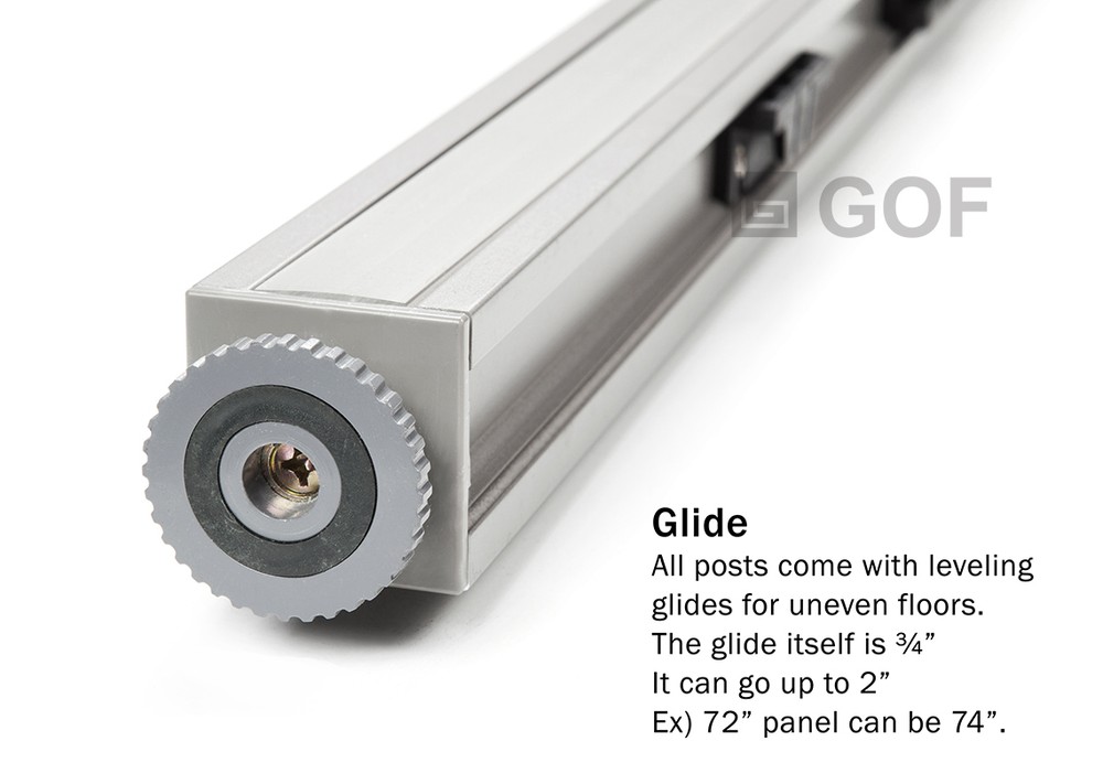 GOF X - Post Connector, 48" H for Office Partition, Panel