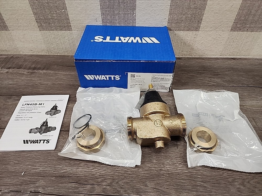 1” Watts LFN45BM1-DU-S Water Pressure Reducing Valve Double Union End Connection