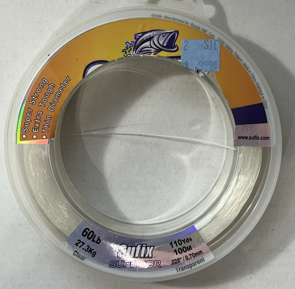 Suffix Superior Leader Material 60# .028" 110yd Spool