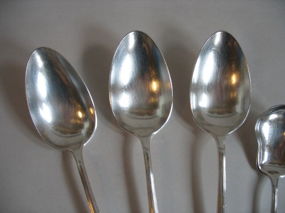S/5 SERVERS Tablespoons butter sugar spoon Gorham Silverplate flatware CAVALIER