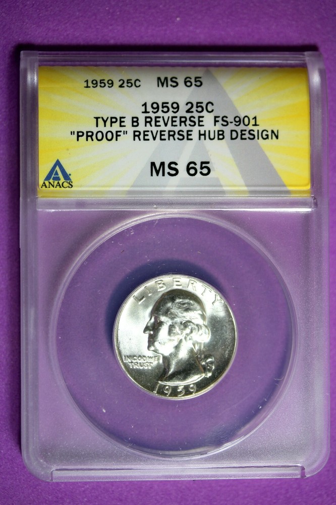 1959 ANACS MS65 Washington Quarter #B28105