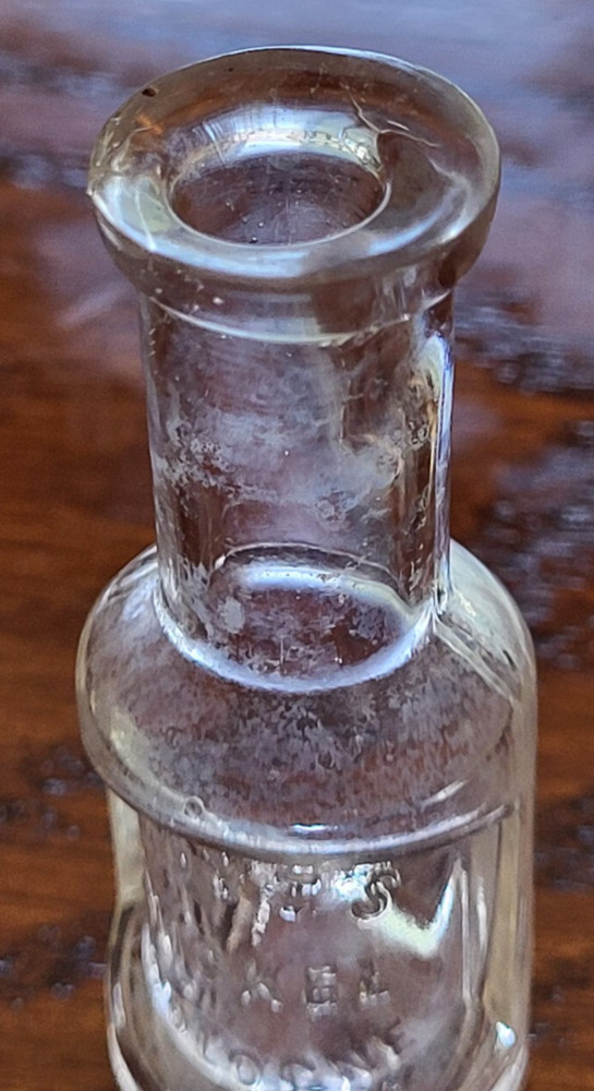 Antique "HOYT'S NICKEL COLOGNE" Tiny Bottle