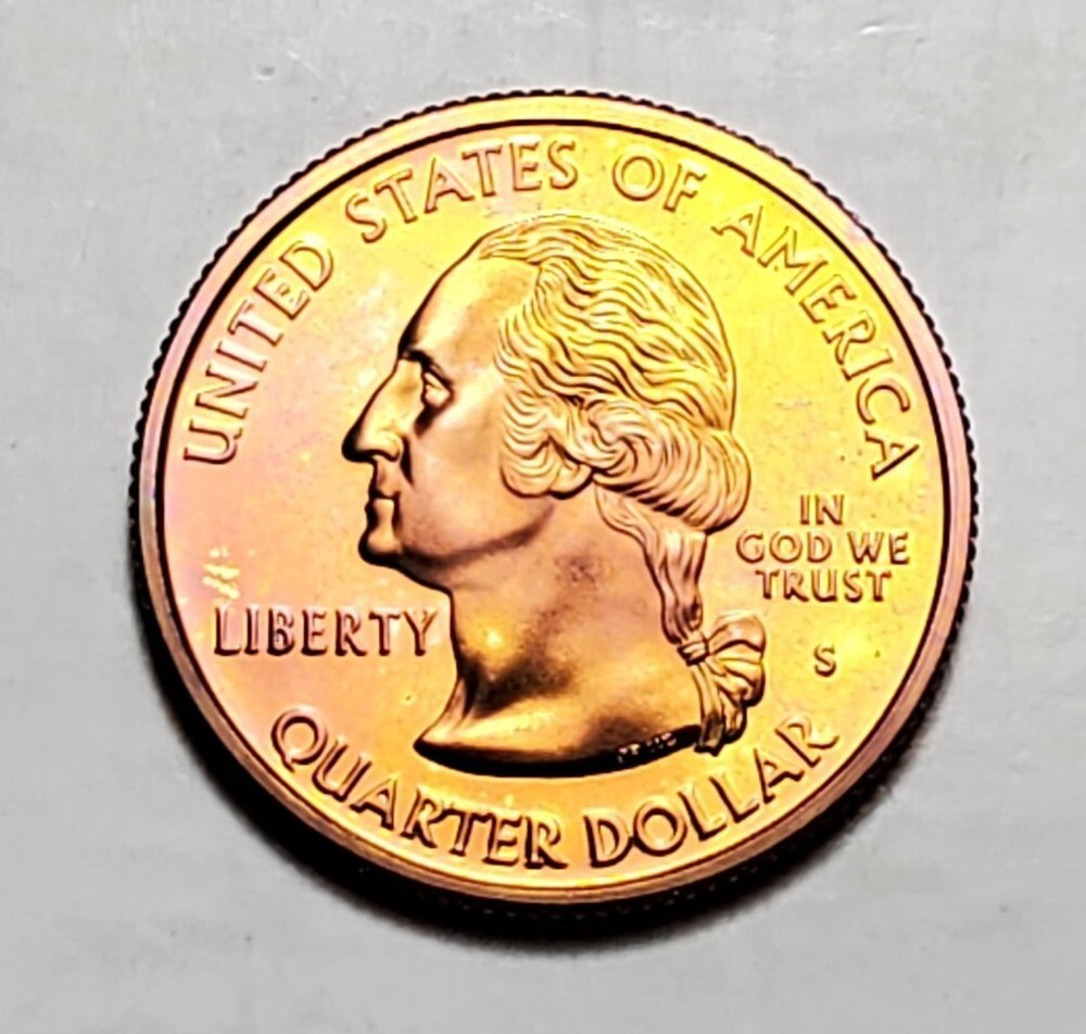 TONED 2000 S VIRGINIA STATE QUARTER CLAD PROOF UNC #C5403