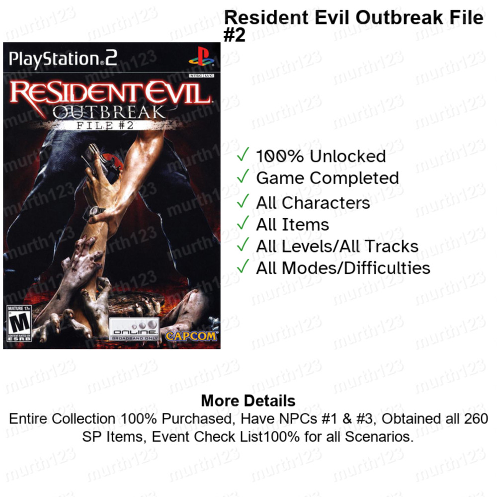 RESIDENT EVIL 1 2 3 4 | MEMORY CARD SAVES | PSX PS2 Code Veronica Nemesis Cheats