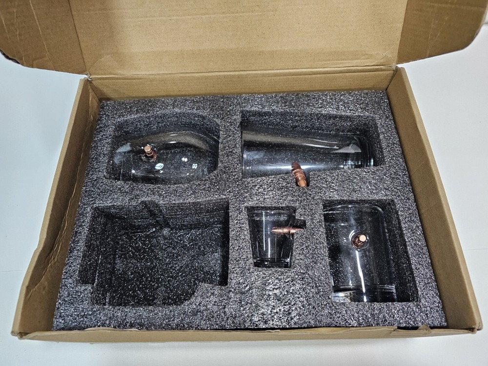 MoonlyTree 4 Piece NIB Glasses with Real Bullets