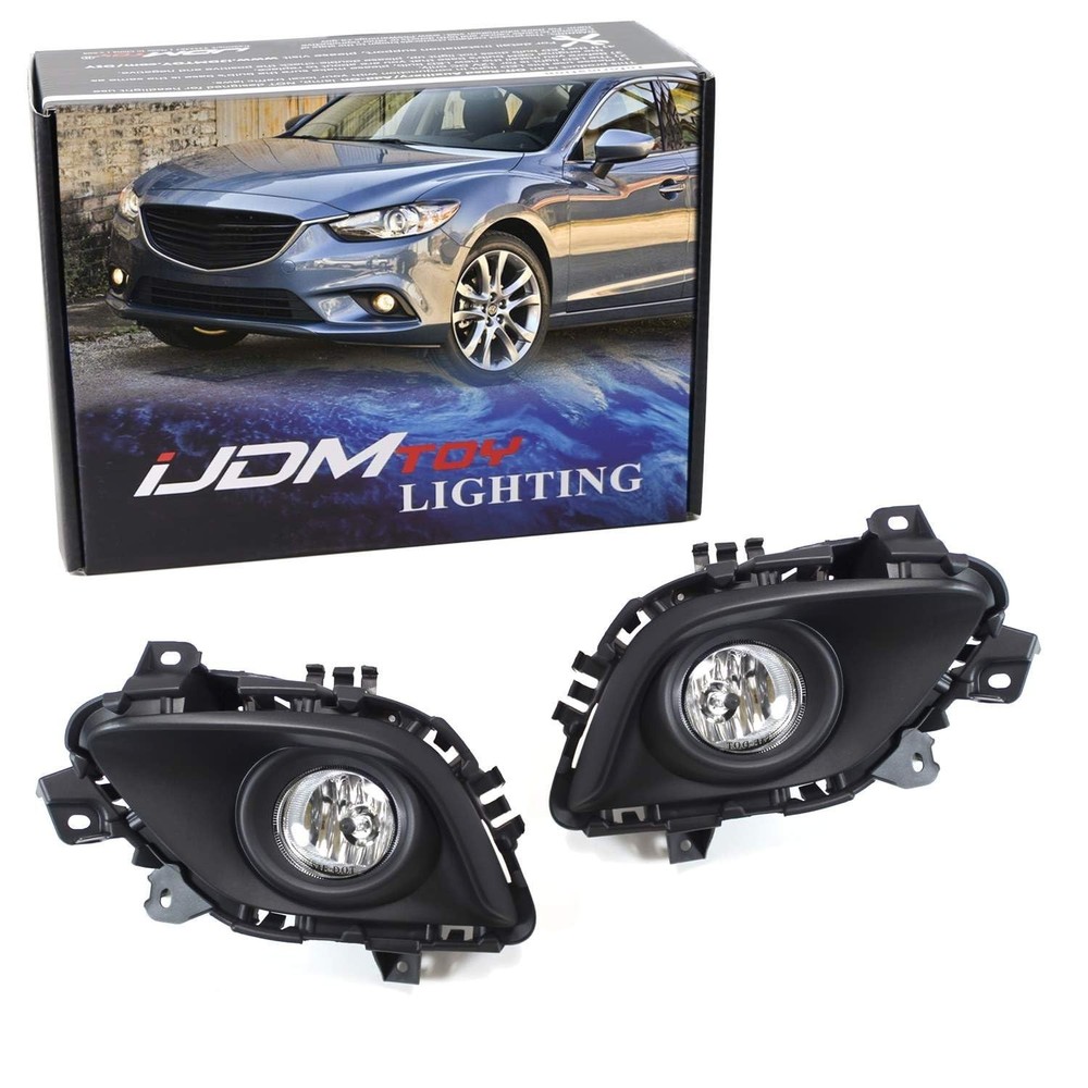 iJDMTOY Complete Set Fog Lights Foglamp Kit with Halogen Bulbs, Wiring On/Off...