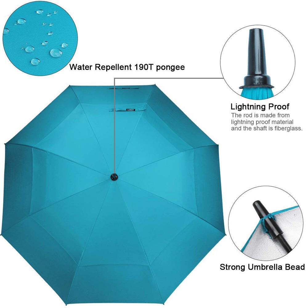 G4Free 68 inch Oversize Windproof Automatic Open Golf umbrella Double Canopy Ven