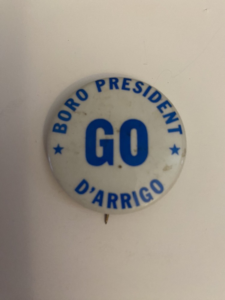 D’Arrigo Boro President Pin Back Button P70