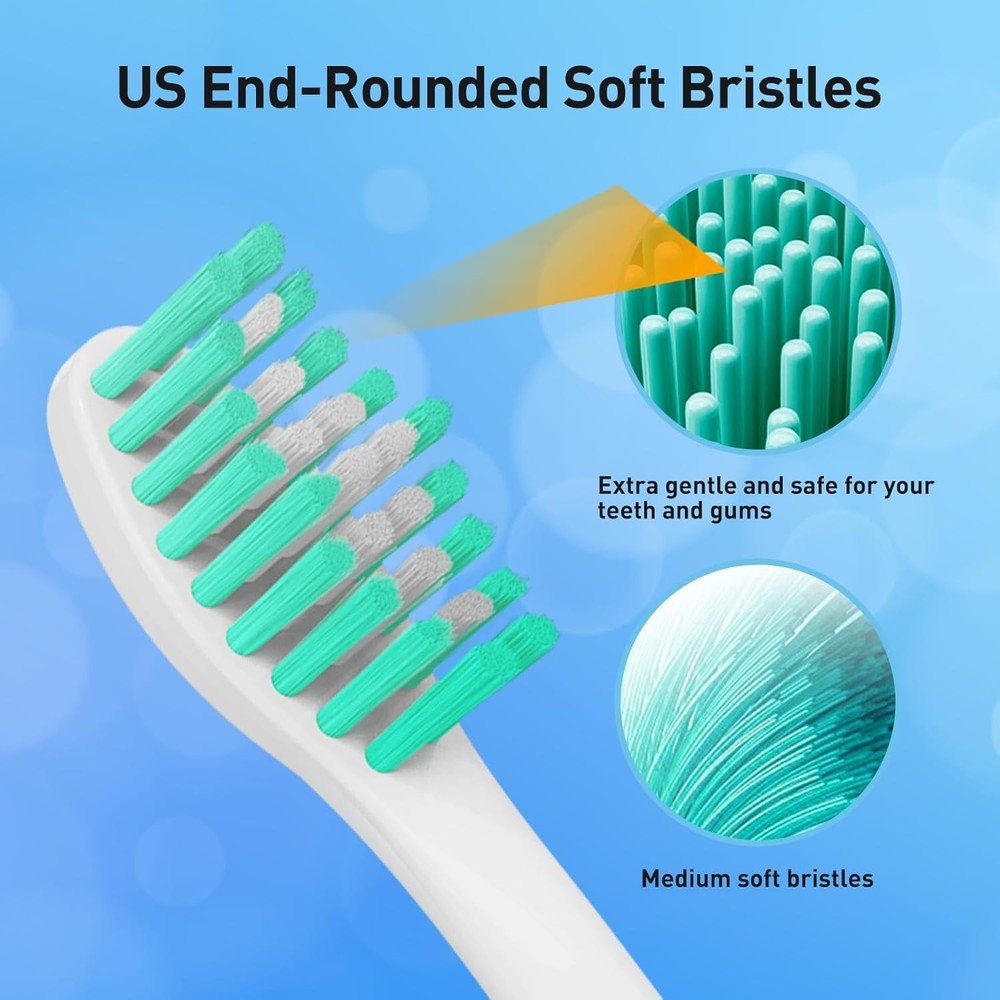 6 Pack Philips Sonicare Replacement Toothbrush Heads for e-Series - White